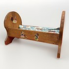 Antique Cradle Handmade Wooden Pine Baby Doll Bed Crib 19 5   x12    Decals 1950   s
