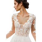 Long Sleeves Bolero Topper Jacket For Bride Appliques Lace Beading Wedding Dress