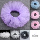 Girl Ballet Dance Skirts Fluffy 4 Layer Yarn Tulle Skirts Elastic Leotard Skirts