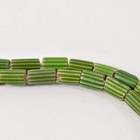 Venetian Chevron Green Trade Beads 34 Inch