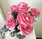 Mauve Color Bouquet 10 Heads Decoration Artificial Silk Rose Bush Flower Wedding