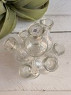 Vintage Mcm 7 Cluster Glass Bud Vase  Hydroponic Plant Propagation Station