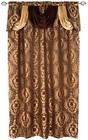 Lana Luxury Jacquard Curtain Panel With Attached Waterfall Valance Size 54