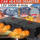 12v 500w Portable Electric Car Heater Heating Fan Defogger Defroster Demister