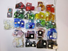 You Pick-assorted Colored Textured  Mirrored- Stained Glass Scrap Pieces Squares
