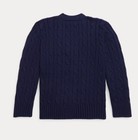 Polo Ralph Lauren Cable Knit Cotton V-neck Cardigan Sweater Size L 14-16 L