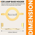 E26 Lamp Harp Saddle Base Lampshade Holder 1-7 16  36 Mm  Nonslip Uno Colla Gold
