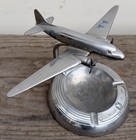 Antique Vintage Pastushin American Airlines Dc-3 Chrome Desk Model Airplane 