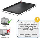 Dog Crate Tray 35x22 Replacement Pan Pet 36 Inch For Kennel Cage Bed Screen W