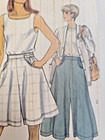 Vogue 8067 Skirt Shorts Split Skirt Sewing Pattern Ladies 8 10 12 Uc Vtg Wide