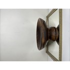 Decorative Vintage Wooden Pedestal Bowl Display fruit Bowl Grannycore Rustic