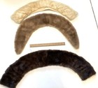 Vintage Lot Of 3 Mink Fur Collars Blonde Autumn Haze Dark Brown