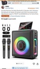 Ppmic Portable Bluetooth Karaoke System  Speaker  Mics  Remote   Cable  Black