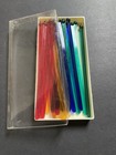 Vintage Stir Sticks Swizzle Retro Bar Cocktail Cobalt Emerald Qty 20