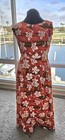 1960s Orange And White Royal Hawaiian Hostess Dress