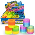  12 Pcs Magic Rainbow Coil Springs - Small Colorful Neon Plastic 2 5 Inches