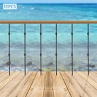 10pcs Decorative Iron Deck Spindles Staircase Metal Balusters Stair Railing 44in