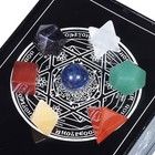 7 Chakra Crystal Platonic Solids Sacred Geometry Set  Healing Stone Gift Kit    