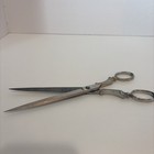 Vintage Progress Ornate Steel Scissors Sewing Shears Filigree Handles