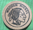 Wooden Nickel - Metairie  La  - Flowers Conoco Service Gf 25 Cents  s1288
