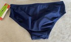 Speedo Eco Prolt Size 34 Navy Blue Swim Brief Fully Lined Upf 50  New