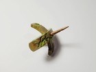 Spindle  Hand-carved Bottom Whorl  Reclaimed Mango Wood  small Lime Green Burl 