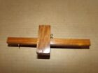 Vintage Carpenters Hardwood   Brass Inlay Mortise Scribe Marking Gauge Tool