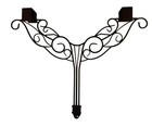 Adjustable Wrought Iron Over-the-door Wreath Hanger With Decorative Scroll Desig