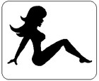 Sexy Woman Silhouette  Airbrush  Painting  Art Template Stencil 