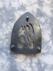 Enterprise Antique Cast Iron Stencil Cut Trivet Sad Clothing Iron - Original Vg