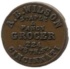 1863 Cwsc - Oh 165 Gl - 1a1 - R5 - A  B  Wilson - Grocer - Cin   Oh - Tt 3406