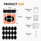 6oz Plastic Jars With Black Lids 40pcs Empty Plastic Pot Jars Round Refillabl   