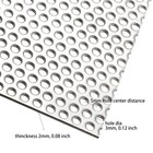 Perforated   11 8  X 11 8  Stainless Steel Perforated Metal   0 12  Hole  0 0   
