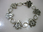 Vtg Bell Trading Post Fred Harvey Era Serling Silver Thunderbird Bracelet