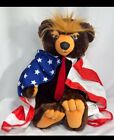 Trumpy Bear Deluxe Original 22    Plush Zipper Pouch American Flag Trump President