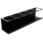 Qwork Heavy-duty Aerosol Spray Can Holder Rack Organizer  Steel  Large  Black 