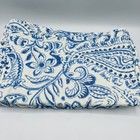 Rare   2 Ralph Lauren Blue White Floral Paisley Cotton Pillow Shams Euc