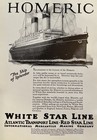 Original Vintage 1925 Print Ad White Star Line Cruise Ship Homeric