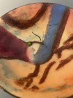 Abstract Multicolor Fired Enamel On Copper Bowl
