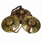 Tibetan Buddhist Tingsha Cymbals Reiki Bell Chime Metal Cover Nepal Meditation