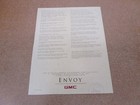 1998 Gmc Envoy Sales Brochure 4pg Folder Original Literature Jimmy