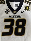 Game Worn Men s Nike White Missouri Mizzou Tigers Used Football Jersey Sz 40  38