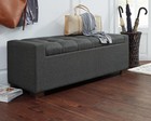 Cortwell Ottoman Tufted Entryway Storage Bench  Charcoal Gray