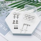 30 Pcs Earrings For Men Black Stud Earrings Mens Earrings Stainless Steel