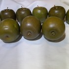 Vtg Lot Of 10 Dark Green Artificial Fake Realistic Apples Fruit Decor 3   x 2 5   