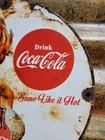 Vintage Coca Cola Porcelain Sign Old Coke Soda Beverage Pop Drink Woman Lady 12 