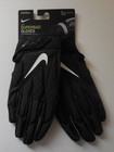 Nike Nfl Superbad 5 0 Football Gloves Leather Men Black wolf Grey white Large