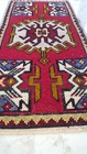Antique Red Rug Bohemian Turkish Rug Designer Wool Rug Handmade Doormat Rug