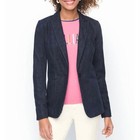 New Talbots 100  Linen Denim Blazer Jacket Size 6 Blue Career Preppy Old Money