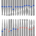 30-piece Diamond Nail Drill Bit Set - Precision Carbide Bits For Salon Quality